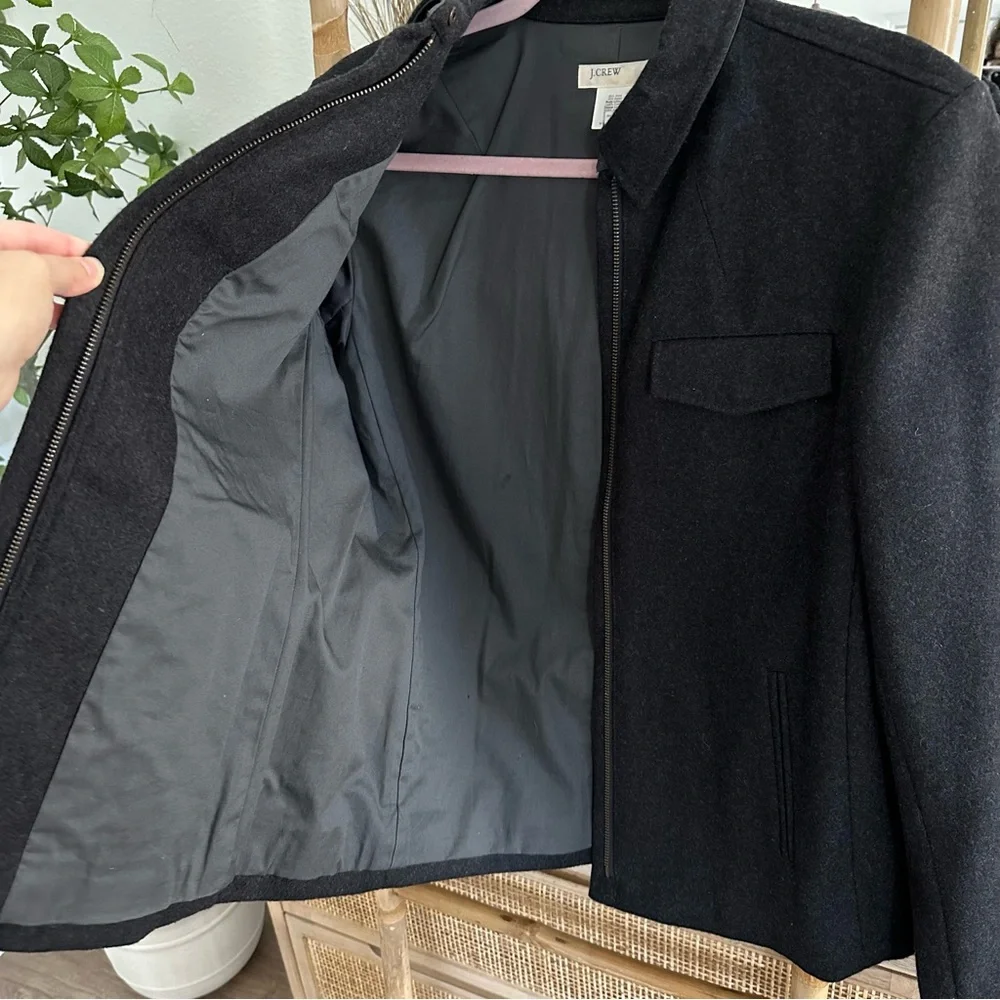 J Crew Gray Wool Jacket Sz M
